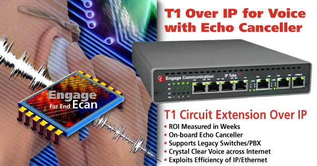T1 Over IP with Echo Cancellation