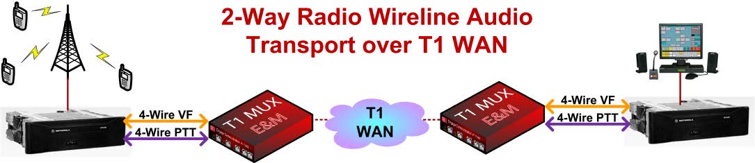 IP Tube VF 4 wire T1 MUX EM Diagram2